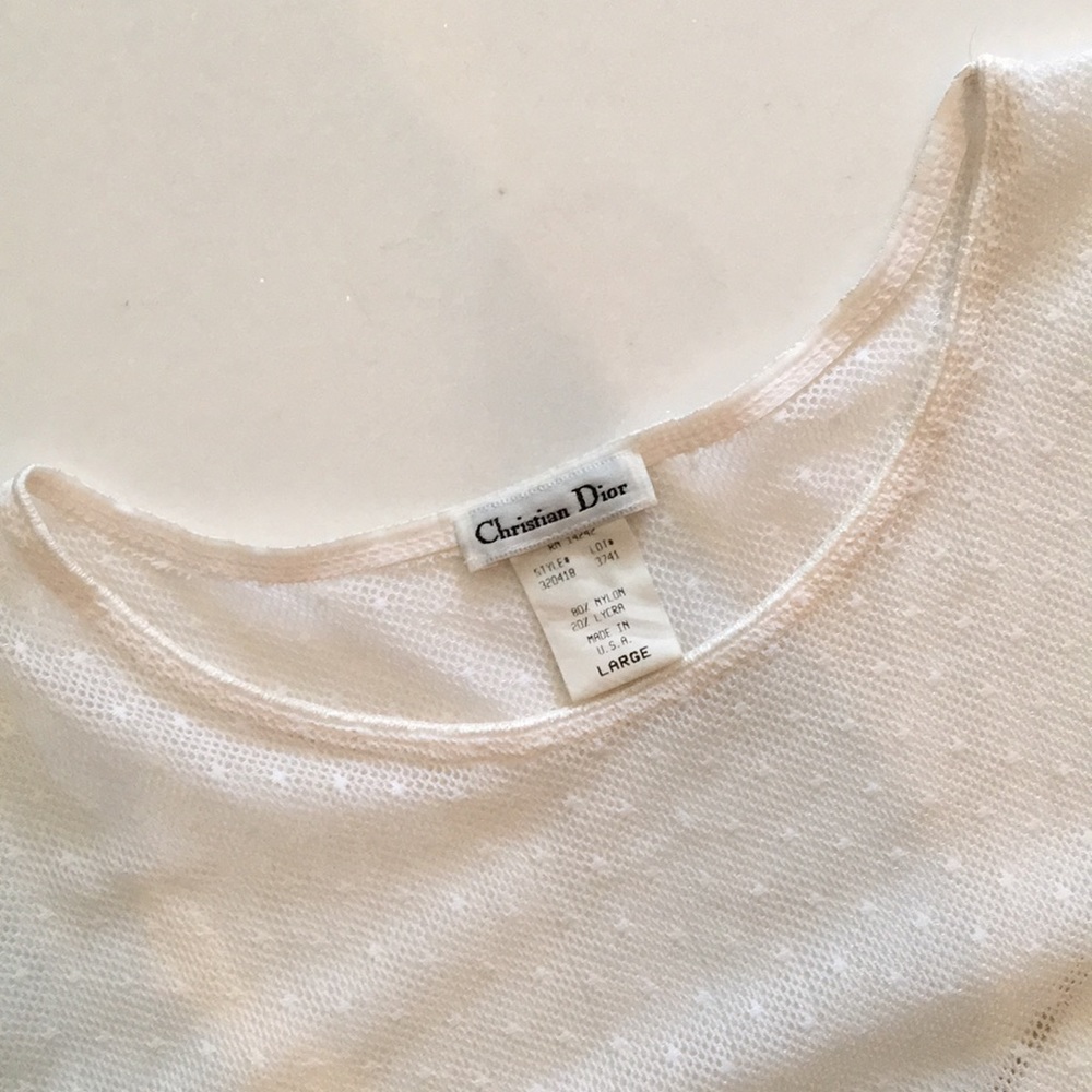 ✨*read info*Vintage 80s Christian Dior mesh tee L - Picture 8 of 8